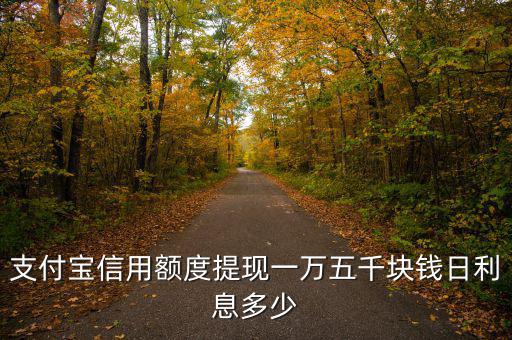 支付寶變現(xiàn)利率是什么，支付寶信用額度提現(xiàn)一萬(wàn)五千塊錢(qián)日利息多少