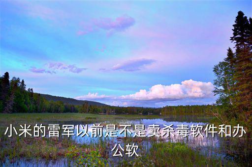 雷軍沒做小米之前做什么，小米的雷軍以前是不是賣殺毒軟件和辦公軟