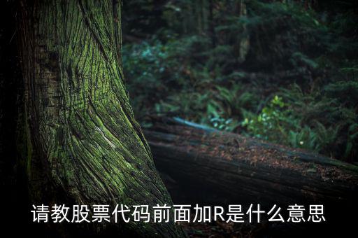 股票r是什么意思，r股票代表什么