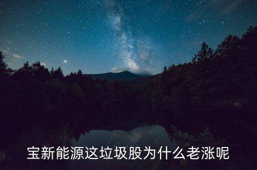 垃圾股為什么漲，寶新能源這垃圾股為什么老漲呢