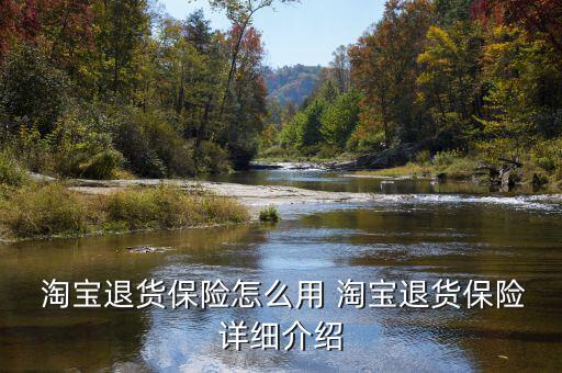  淘寶退貨保險怎么用 淘寶退貨保險詳細(xì)介紹