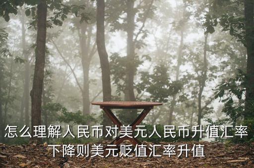 人民幣對美元講的說明什么，怎么理解人民幣對美元人民幣升值匯率下降則美元貶值匯率升值