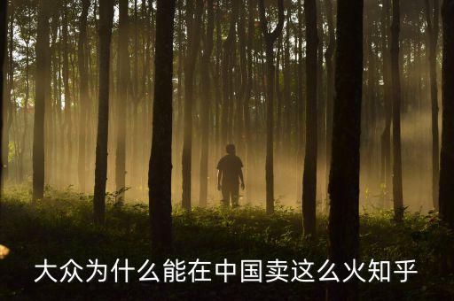 大眾為什么在華成功，大眾汽車 為什么能在中國(guó)市場(chǎng)如此成功