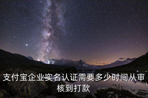 融業(yè)網(wǎng)什么時候立案，支付寶企業(yè)實名認(rèn)證需要多少時間從審核到打款