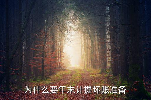 為什么要年末計提壞賬準(zhǔn)備