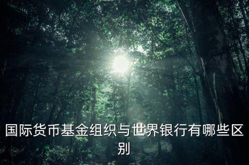雍和金融是什么，國際貨幣基金組織與世界銀行有哪些區(qū)別