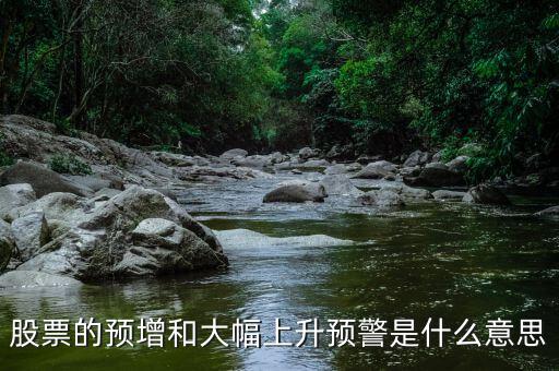 預(yù)虧期是什么意思，股票的預(yù)增和大幅上升預(yù)警是什么意思