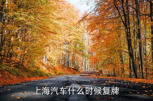 金杯汽車什么時候復(fù)牌，上海汽車什么時候復(fù)牌