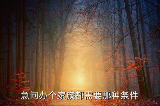 注冊家族辦公室需要什么資質(zhì)，急問辦個家族都需要那種條件
