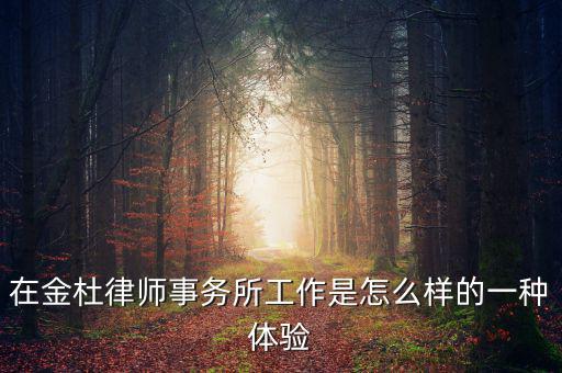 白彥春為什么離開金杜，在金杜律師事務(wù)所工作是怎么樣的一種體驗(yàn)
