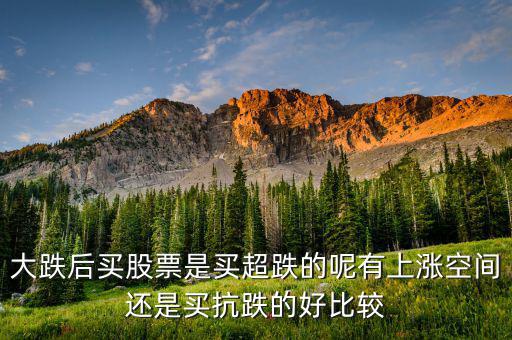 超跌股與強(qiáng)勢(shì)股的區(qū)別是什么，大跌后買股票是買超跌的呢有上漲空間還是買抗跌的好比較