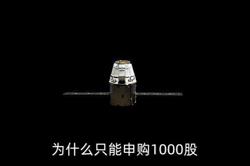 申購新股為什么只能申購1000股，為什么只能申購1000股