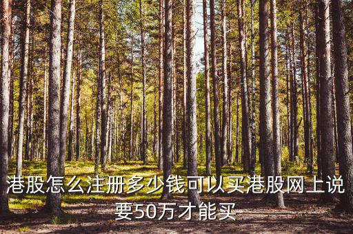港股怎么注冊(cè)多少錢(qián)可以買(mǎi)港股網(wǎng)上說(shuō)要50萬(wàn)才能買(mǎi)