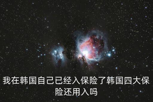 韓國(guó)四大保險(xiǎn)是什么險(xiǎn)，韓國(guó)一月扣十萬(wàn)韓幣是什么保險(xiǎn)