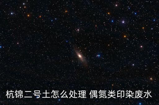 杭錦二號(hào)土怎么處理 偶氮類印染廢水