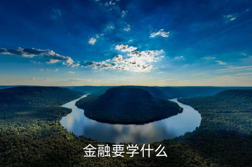 金融要學什么