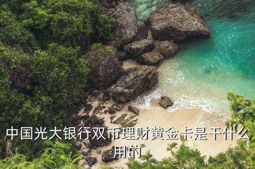 光大銀行雙幣理財(cái)產(chǎn)品叫什么，中國光大銀行雙幣理財(cái)黃金卡是干什么用的