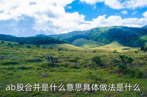 股票合并是什么意思，ab股合并是什么意思具體做法是什么