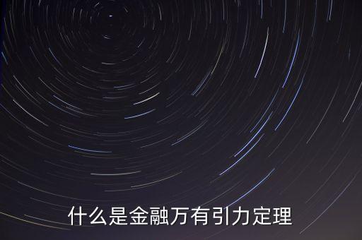 什么是金融力，什么是金融萬有引力定理