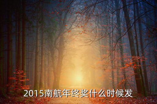 2015南航年終獎什么時(shí)候發(fā)