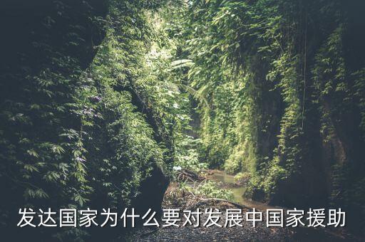 發(fā)達(dá)國家為什么要對發(fā)展中國家援助