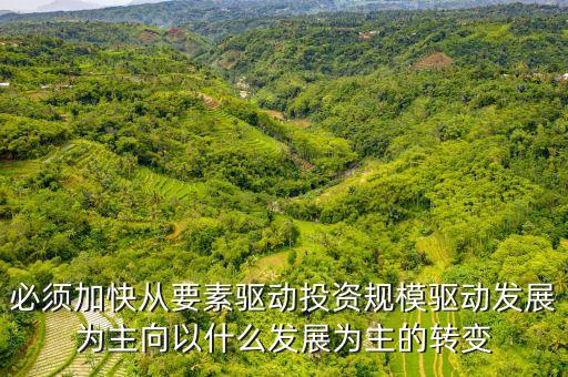 什么發(fā)展為主的轉(zhuǎn)變，必須加快從要素驅(qū)動(dòng)投資規(guī)模驅(qū)動(dòng)發(fā)展為主向以什么發(fā)展為主的轉(zhuǎn)變