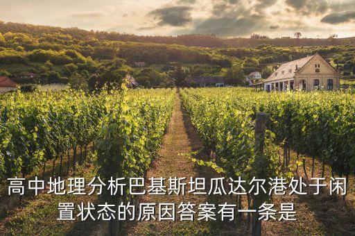 為什么瓜達爾港條件差，高中地理分析巴基斯坦瓜達爾港處于閑置狀態(tài)的原因答案有一條是