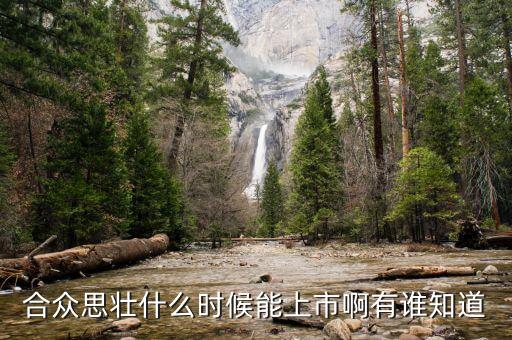 合眾思?jí)咽裁磿r(shí)候復(fù)牌，合眾思?jí)咽裁磿r(shí)候能上市啊有誰知道
