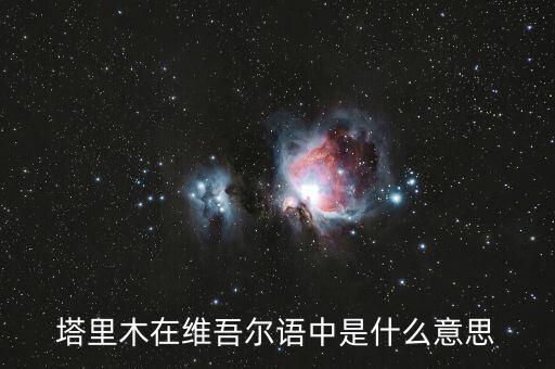 新疆塔里木是什么，塔里木在維吾爾語(yǔ)中是什么意思