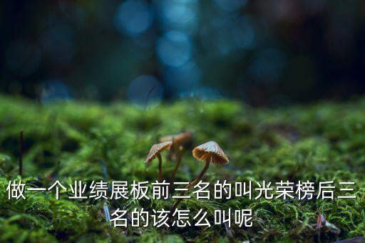 業(yè)績前三名與后三名是什么意思，考試成績前三名 是什么意思