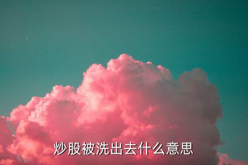 股市被洗出來是什么意思，炒股被洗出去什么意思