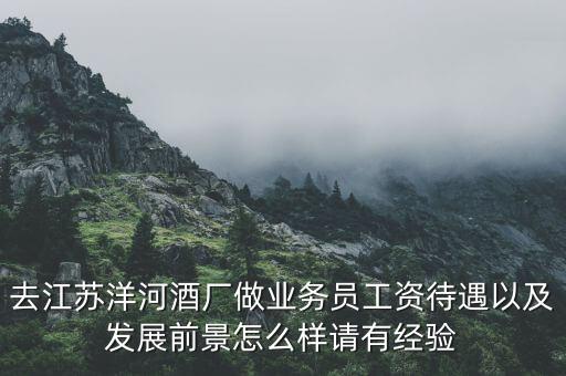 去江蘇洋河酒廠做業(yè)務員工資待遇以及發(fā)展前景怎么樣請有經(jīng)驗