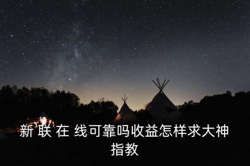新聯(lián)在線理財(cái)是什么，新 聯(lián) 在 線可靠嗎收益怎樣求大神指教