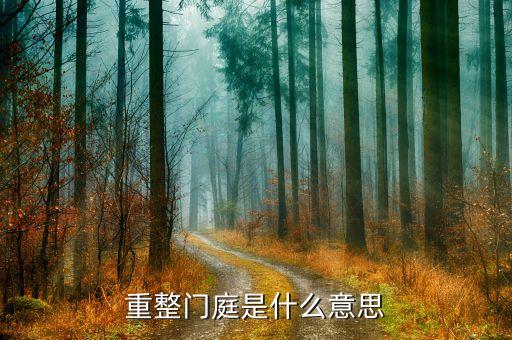 重整網(wǎng)是什么東西，你好重整門庭是什么意思啊