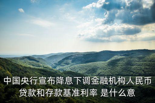 下調(diào)利率是什么經(jīng)濟(jì)政策，中國央行宣布降息下調(diào)金融機(jī)構(gòu)人民幣貸款和存款基準(zhǔn)利率 是什么意