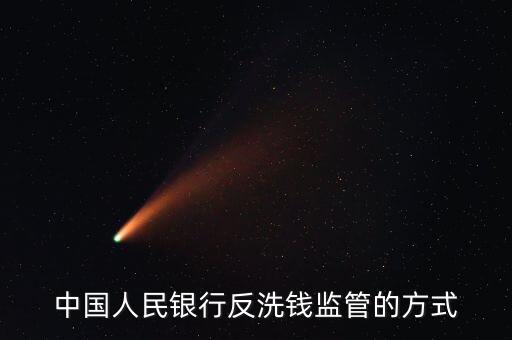 中國(guó)人民銀行反洗錢(qián)監(jiān)管的方式