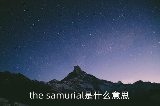 白武士是什么意思，the samurial是什么意思