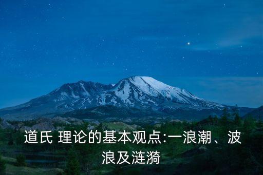  道氏 理論的基本觀點(diǎn):一浪潮、波浪及漣漪