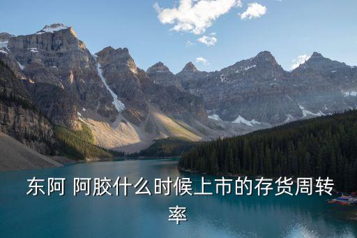  東阿 阿膠什么時候上市的存貨周轉率