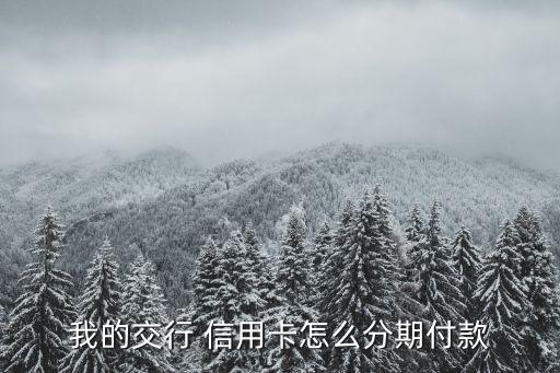 交通銀行信用卡如何申請賬單分期,怎么查交通銀行信用卡賬單明細