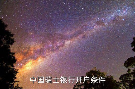中國(guó)瑞士銀行開戶條件