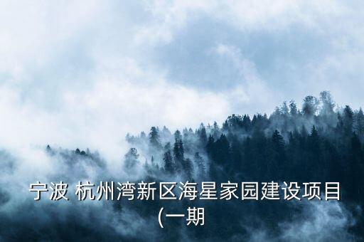  寧波 杭州灣新區(qū)海星家園建設(shè)項目(一期