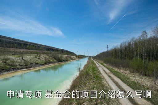 申請(qǐng)專項(xiàng) 基金會(huì)的項(xiàng)目介紹怎么寫啊