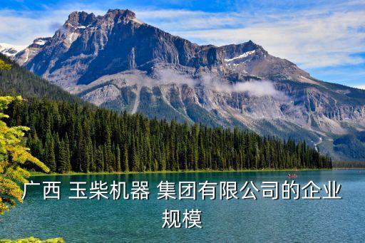 廣西 玉柴機器 集團有限公司的企業(yè)規(guī)模