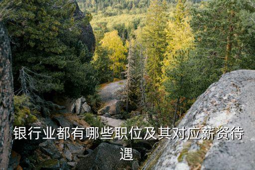  銀行業(yè)都有哪些職位及其對應(yīng)薪資待遇