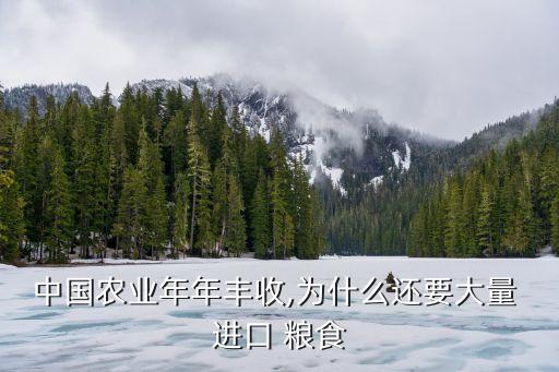 中國農(nóng)業(yè)年年豐收,為什么還要大量 進口 糧食