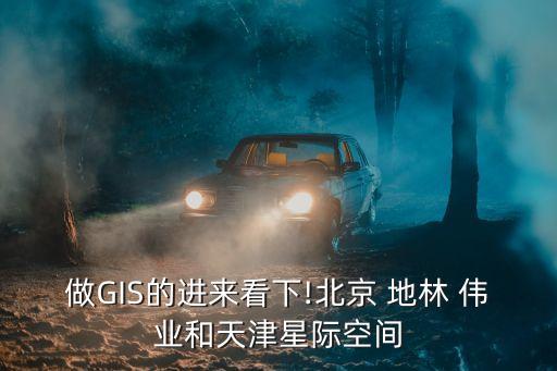 做GIS的進來看下!北京 地林 偉業(yè)和天津星際空間