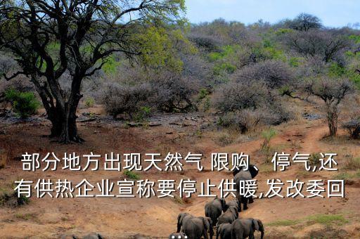 部分地方出現(xiàn)天然氣 限購、停氣,還有供熱企業(yè)宣稱要停止供暖,發(fā)改委回...