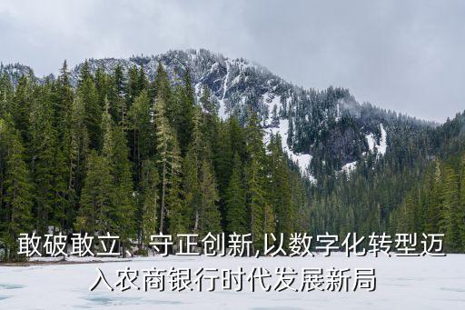 敢破敢立、守正創(chuàng)新,以數(shù)字化轉(zhuǎn)型邁入農(nóng)商銀行時(shí)代發(fā)展新局