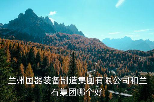 蘭州國器裝備制造集團(tuán)有限公司和蘭石集團(tuán)哪個(gè)好